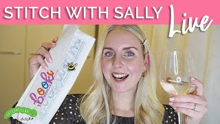 Cross Stitching LIVE - Stitch with Sally January 2022 | Caterpillar Cross Stitch