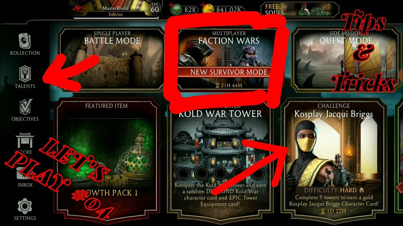 Mortal Kombat Mobile TIPS & TRICKS FOR CHALLENGE, FACTION WARS & TALENT TREE! Let's Play