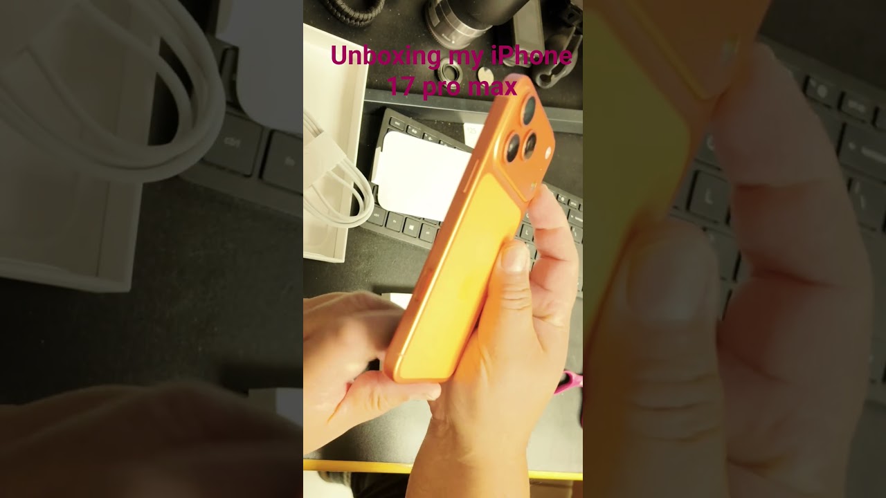 unboxing my iPhone 17  pro max using my osmo pocket 3