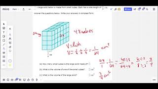 Volume of a solid made of cubes with unit fraction edge lengths