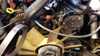 Easy tip replace serpentine drive belt on astro safari chevy chevrolet truck van with fan on