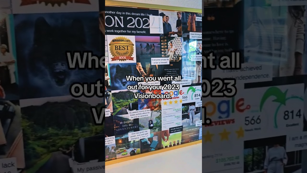 Visionboard 2023 2024 Life Goal Setting Personal Development Self Improvement