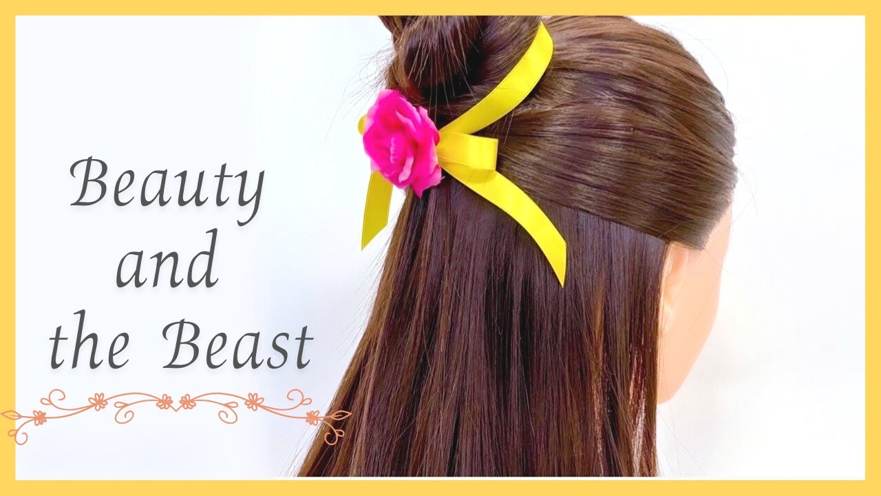 子供がよろこぶ♪簡単プリンセスベル ヘアアレンジ｜美女と野獣｜ディズニー 髪型｜ディズニー ヘアアレンジ