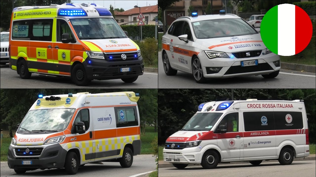 Ambulanze & Trasporto Organi Croce Bianca Trento in Sirena a Treviso | TREVISO ambulances responding