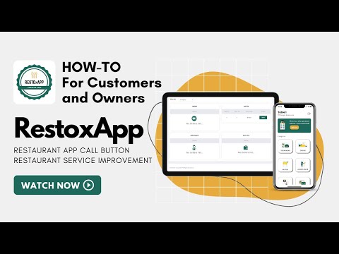 [Eng Sub] Restaurant App Call Button for Mobile | RestoxApp | How to Use For Customers and Owners