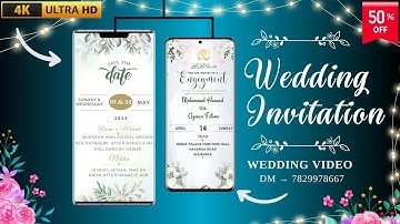 ☪ Wedding Invitation Video || Muslim WhatsApp Invitation || m7 Invitations