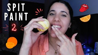 Asmr Spit Painting Chupando Naranja Mouth Intense Sounds, Asmr Mukbang, Asmr Paraguay