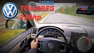 Volkswagen TOUAREG 3.0tdi 239hp Test drive on Autobahn Resimi