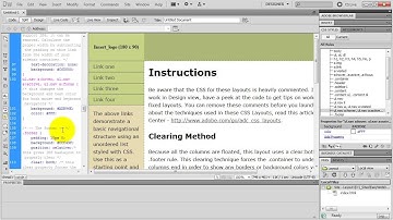 Dreamweaver CSS Website Layouts