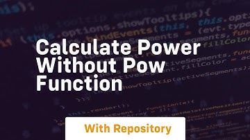 calculate power without pow function