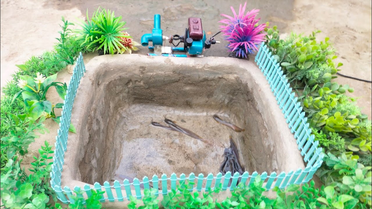 Fishing Exciting Science Project Using Mini Water Pump - Water Pump Fishing From Field