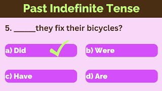 QUIZ-13 | PAST INDEFINITE TENSE |  TEST YOUR ENGLISH GRAMMAR | TENSES 10 QUESTIONS