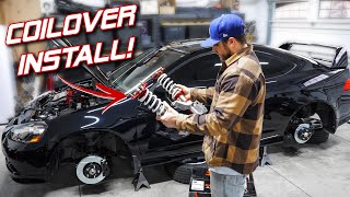 FINALLY Lowering the Acura RSX TypeS | Wheel & Coilover Install!