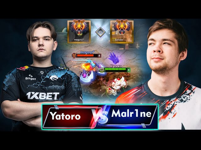 Rank 1 vs. Pro Carry: Malr1ne's Tiny vs Yatoro's AM - Who Wins? class=