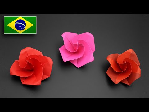Vídeo: Como Fazer Uma Rosa De Origami