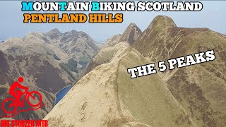 Scotland's Pentland Hills 5 Peaks. An awesome MTB trail over 5 summits.