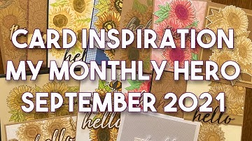 Card Inspiration September 2021 My Monthly Hero Kit from Hero Arts