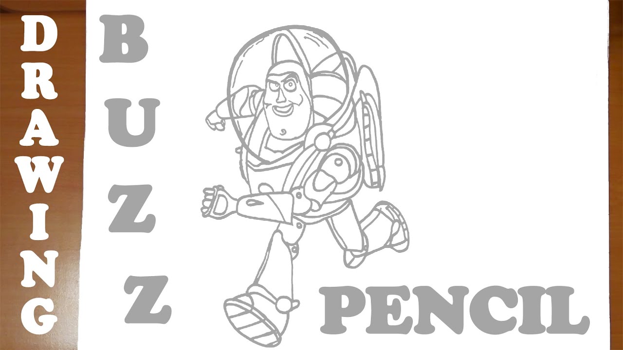 how to draw buzz lightyear from toy story easy for kids pencil mrusegoodart