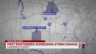 First responders assessing damage in Lawrence County