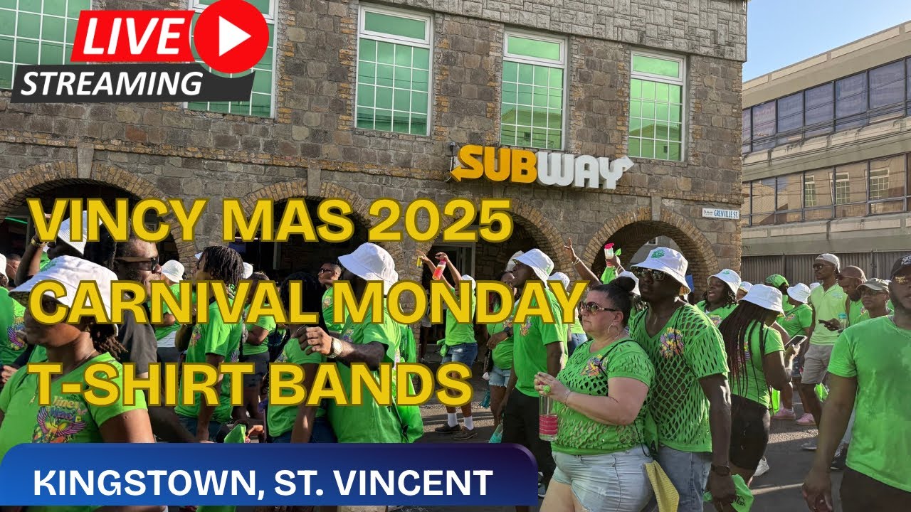 LIVE! T-Shirt Band Mas Vibes | Vincy Carnival 2025 | Carnival Monday Evening in SVG (Part 2)