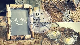 DIY DOLLAR TREE RUSTIC FARMHOUSE WINTER DECOR