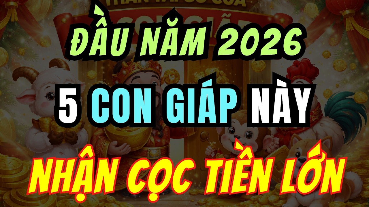 5 con giáp MAY MẮN nhận cọc tiền đầu năm 2026
