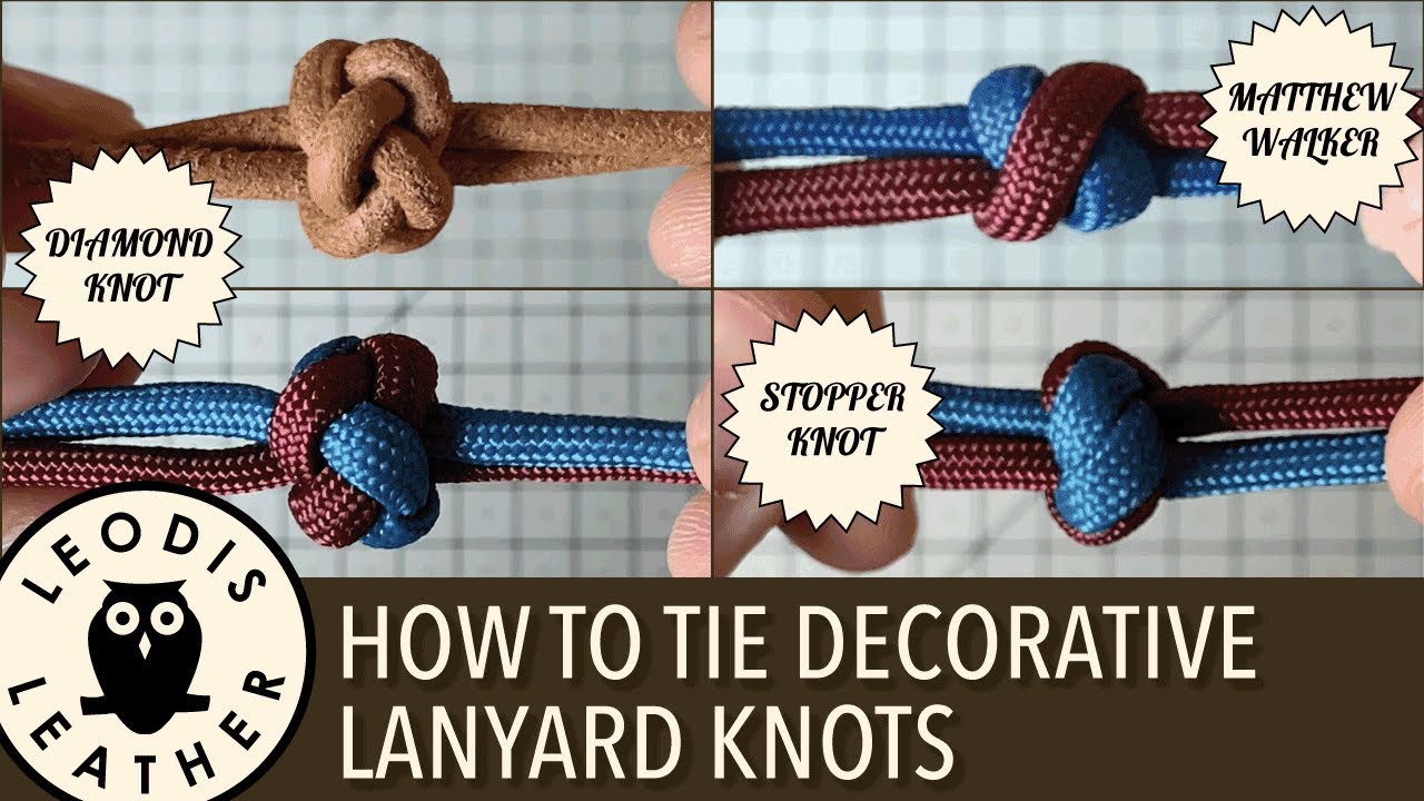 How to Tie Leather or Paracord Lanyard Knots (Diamond Knot