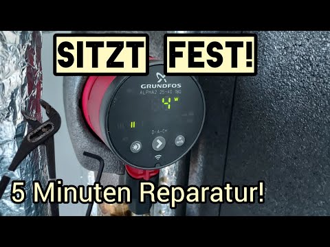 Grundfos Alpha 2 einfach reparieren - Umwälzpumpe defekt / sitzt fest, DIY  