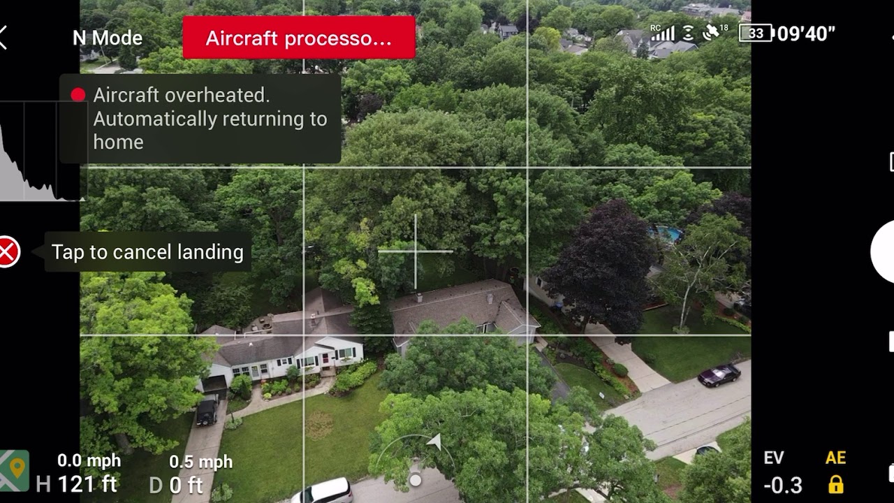 dji mavic air processor chip overheated