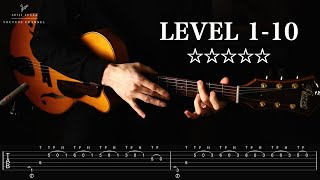 Miniatura de vídeo de "10 Levels Of Tapping Guitar ・TAB"