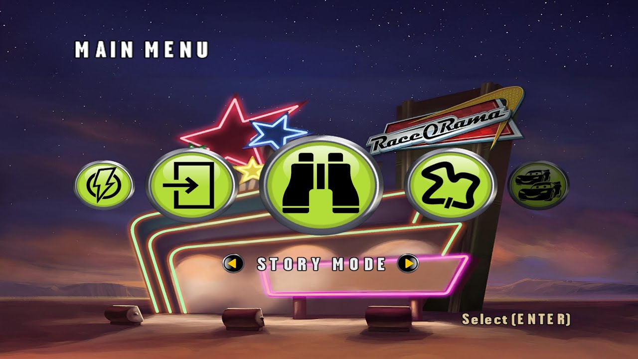 Cars: Ultimate Edition: Race-O-Rama styled menu + localization fix