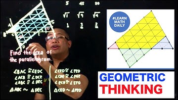 Area of a parallelogram partially overlapped by 3 similar triangles #rolandoasisten #learnmathdaily