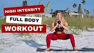 10 min high intensity full body workout using one weight! (optional to use no weight)