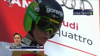 All 8 flights Peter Prevc in Planica 2016