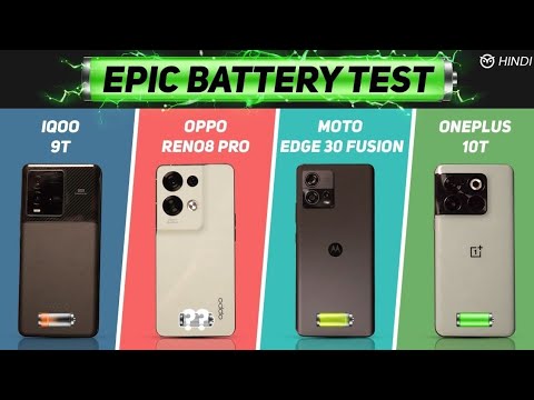Moto Edge 30 Fusion vs OnePlus 10T vs iQOO 9T vs OPPO Reno8 Pro Battery Drain Test
