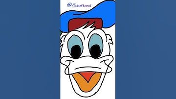 How to draw Donald Duck on ipad #digitalart 32 #viral #youtubeshorts #timelapse 
