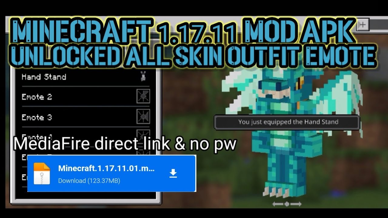 Minecraft 1.17.11.01 Mod apk Unlocked all YouTube