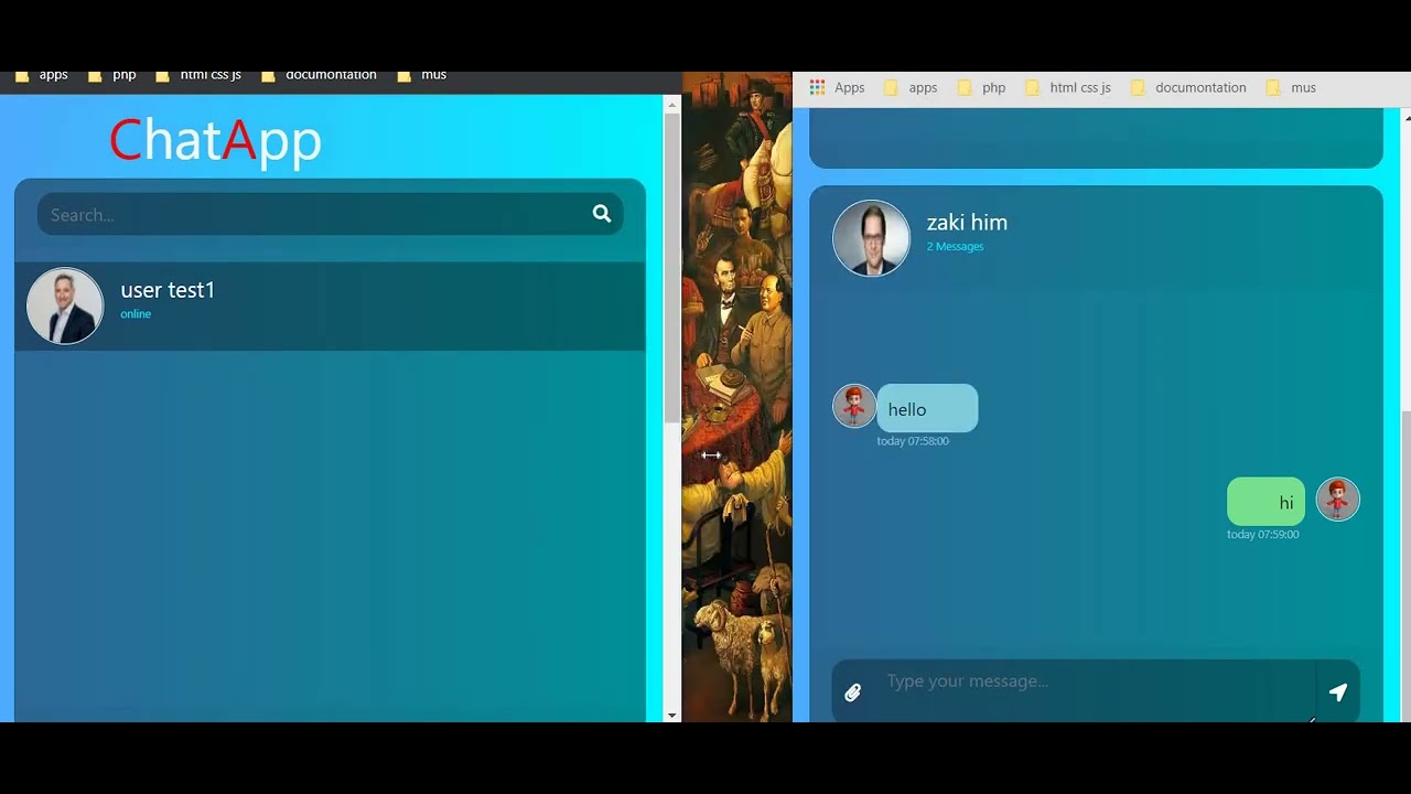 simple chat app with php and js - YouTube