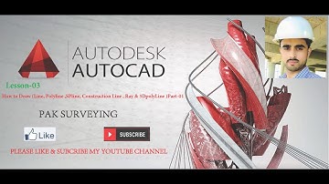 Lesson 03 How To Draw Line,Polyline ,Spline,Construction Line , Ray & 3Dpolyline Part 01 Urdu/Hindi