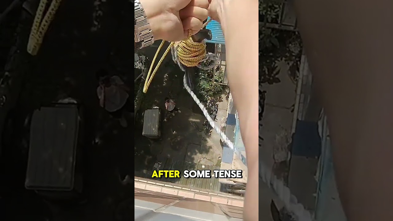 Rescuing a Cat on a Dangerous Precarious Roof