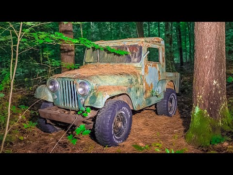 1958 Jeep Willys ABANDONED in a forest with a seized engine, will it ever run again??