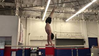 Pbars double back dismount
