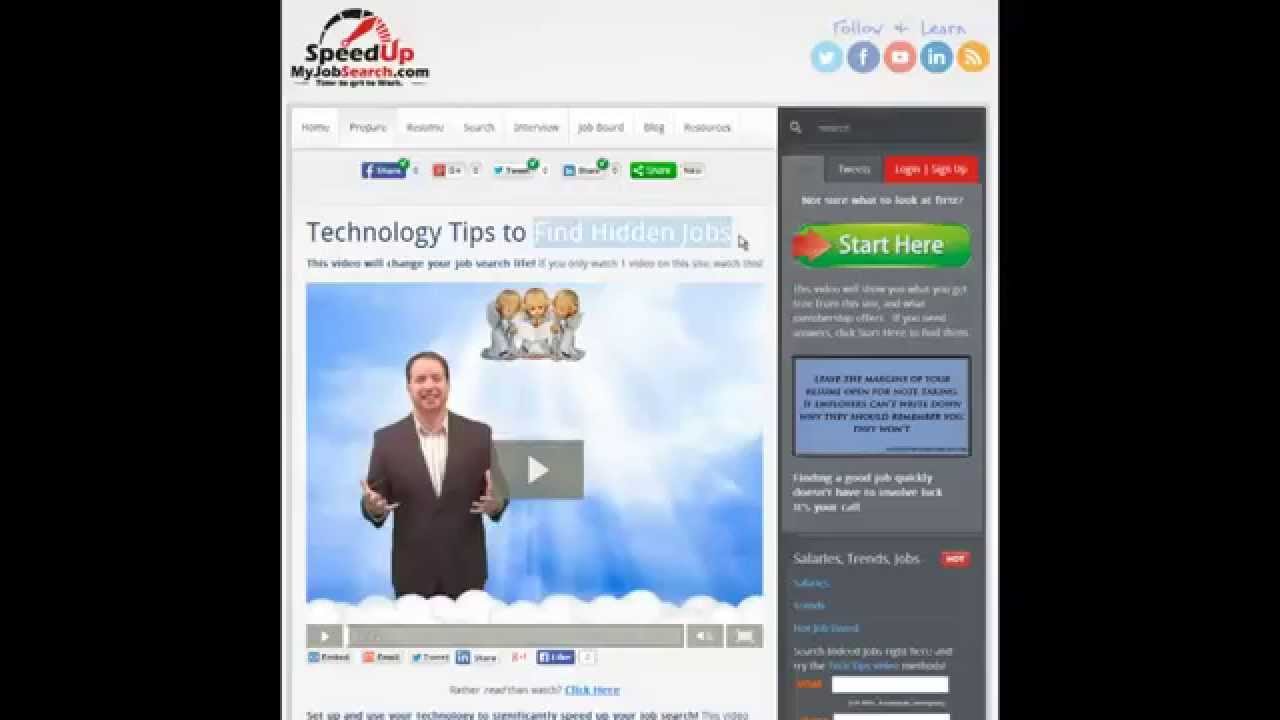 SpeedUpMyJobSearch.com 5 Minute Overview