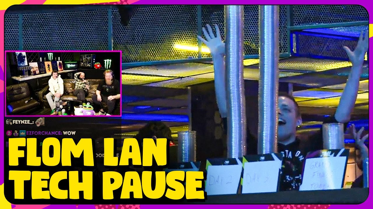 fl0m Reacts to Tech Pause During his LAN was Unhinged