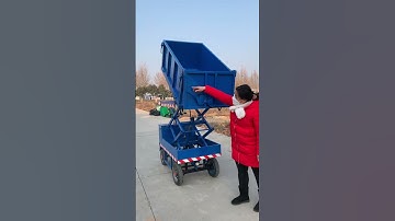 Powerful Electric Lift & Dump Cart – The Ultimate Machine for Effortless Cargo Handling #shortvideo