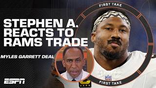 Myles Garrett makes the Rams SUPER BOWL FAVORITES! 😮 - Stephen A. on the Browns deal | First Take