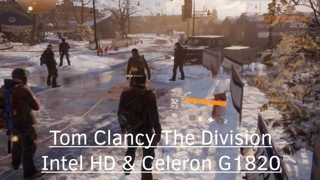 Tom Clancy's The Division - Gameplay on Intel HD Graphics - Celeron G1820 - 3GB RAM