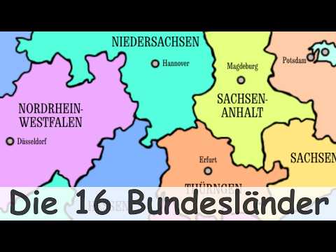 Die 16 Bundesländer 🇩🇪 Kinderlieder zum Lernen💡 Hauptstädte lernen leicht gemacht 🎶 Wissenslied!