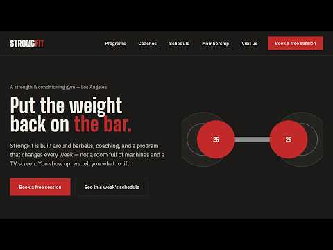 Responsive Fitness & Gym Website Design Template | HTML, CSS & JavaScript | With Source Code