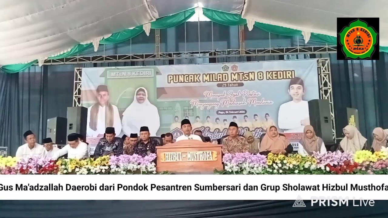 Puncak Milad MTsN 8 Kediri Ke 29 Bersama Gus Ma'adzallah
